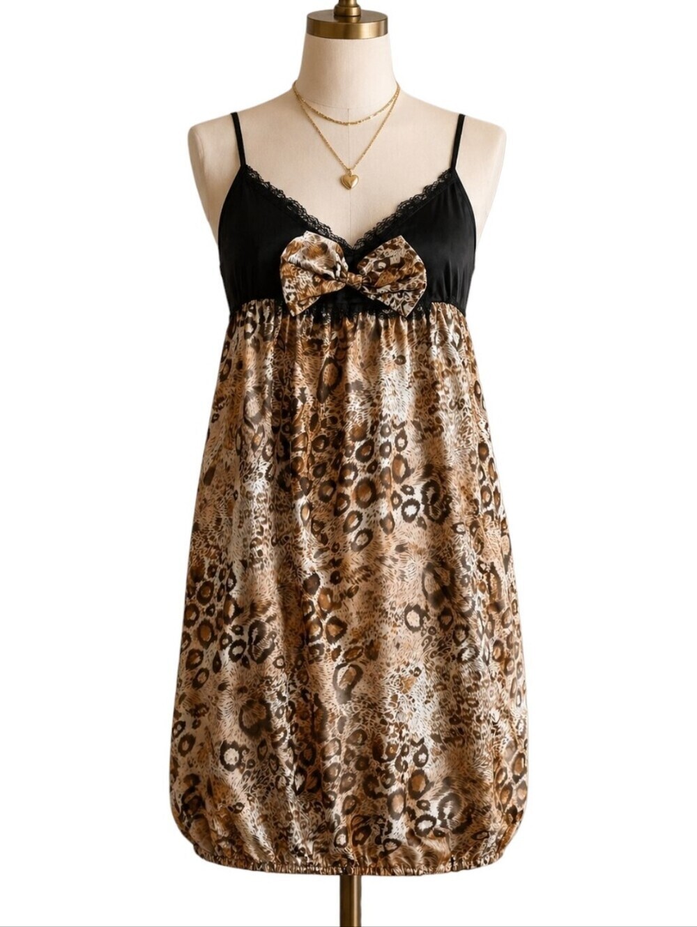 Asian Brand Animal Print Bow Dress